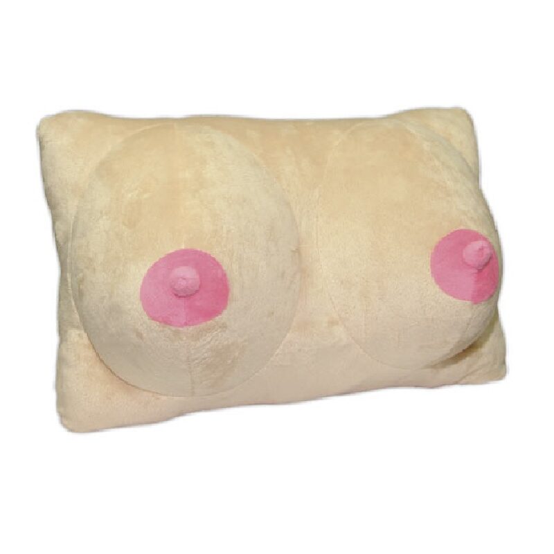 Mellformájú plüsspárna.