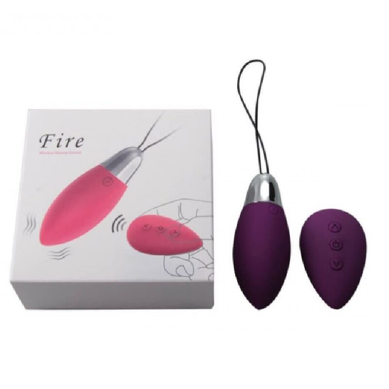 Cotoxo Fire 2 -akkus távvezérlős vibrációs tojás-11func. piros