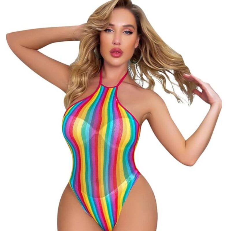 Bella szivárványos necc body Méret:S-L