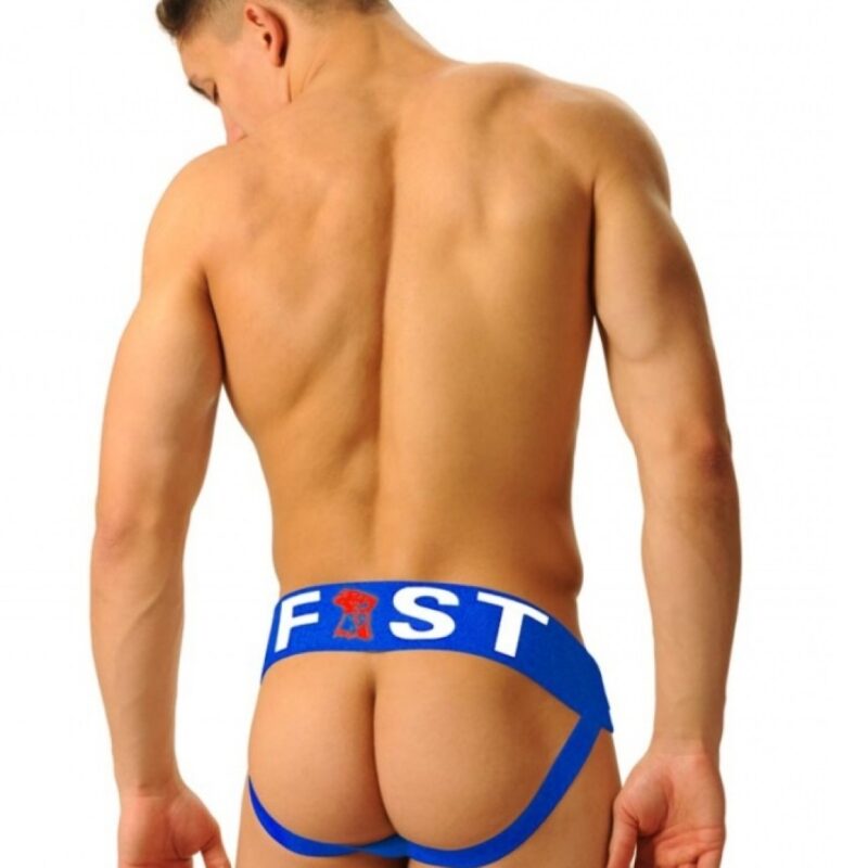 Jockstrap Fist Logo Blue. Méret:M