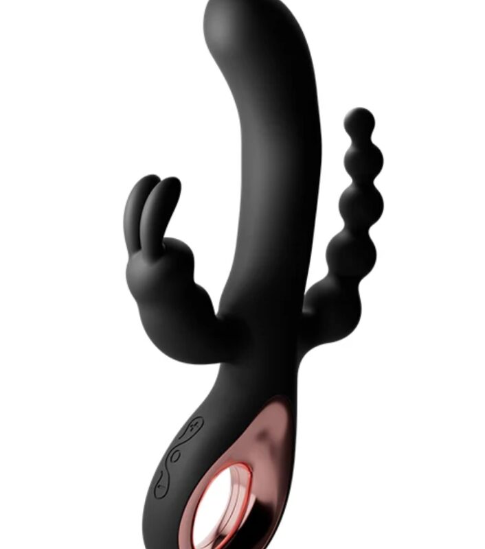 Nyuszi tripla szilikon vibrátor,akkus.