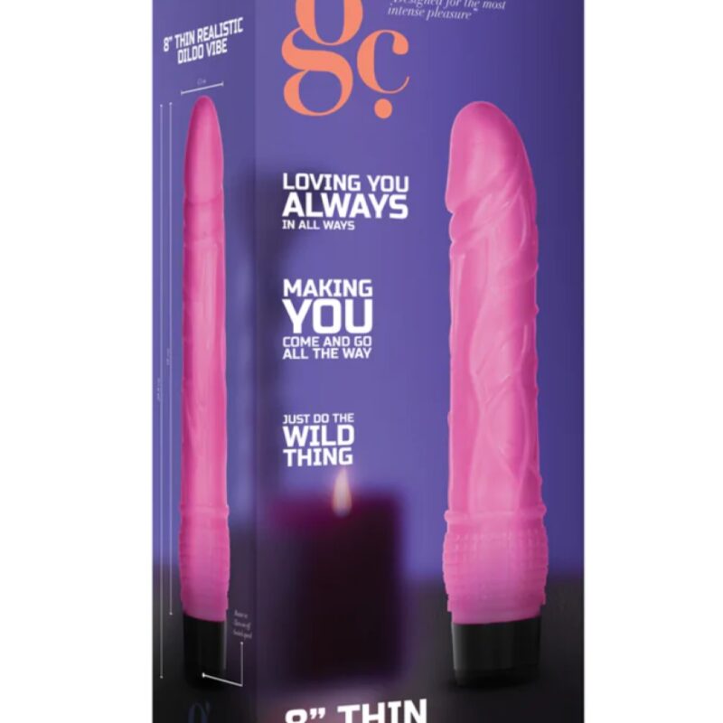 Thin Realistic Dildo Vibrator -20cm