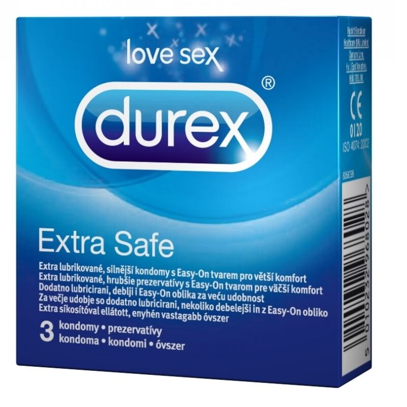 Durex extra safe-enyhén vastagabb. 3 Db