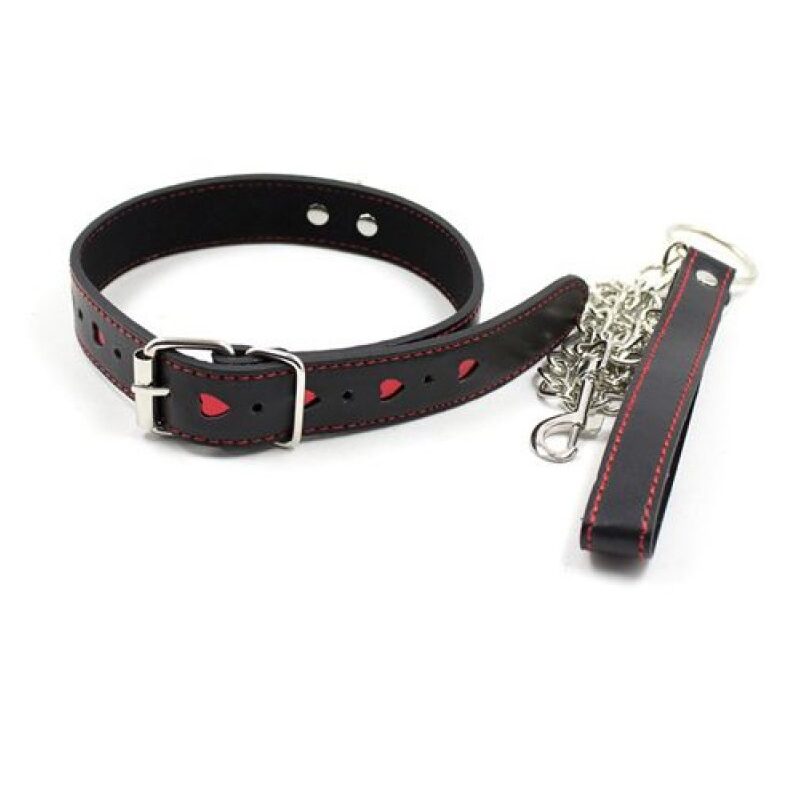 Nyakörv pórázzal -heart.