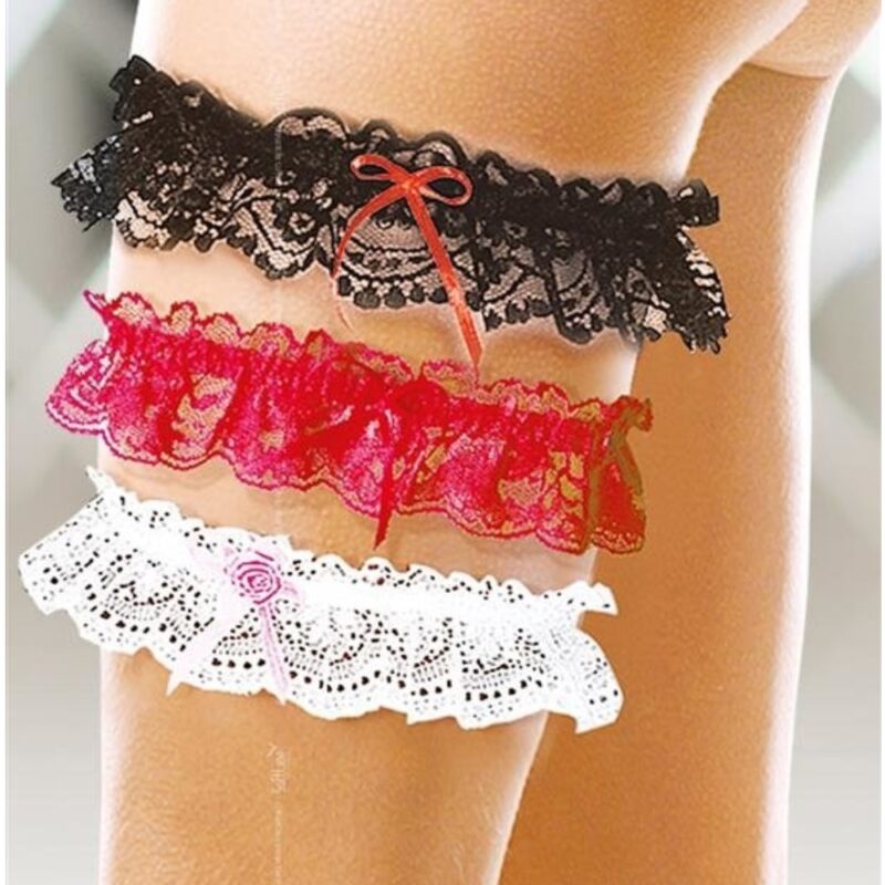 Legényfogó fehér fehér-pink masnival