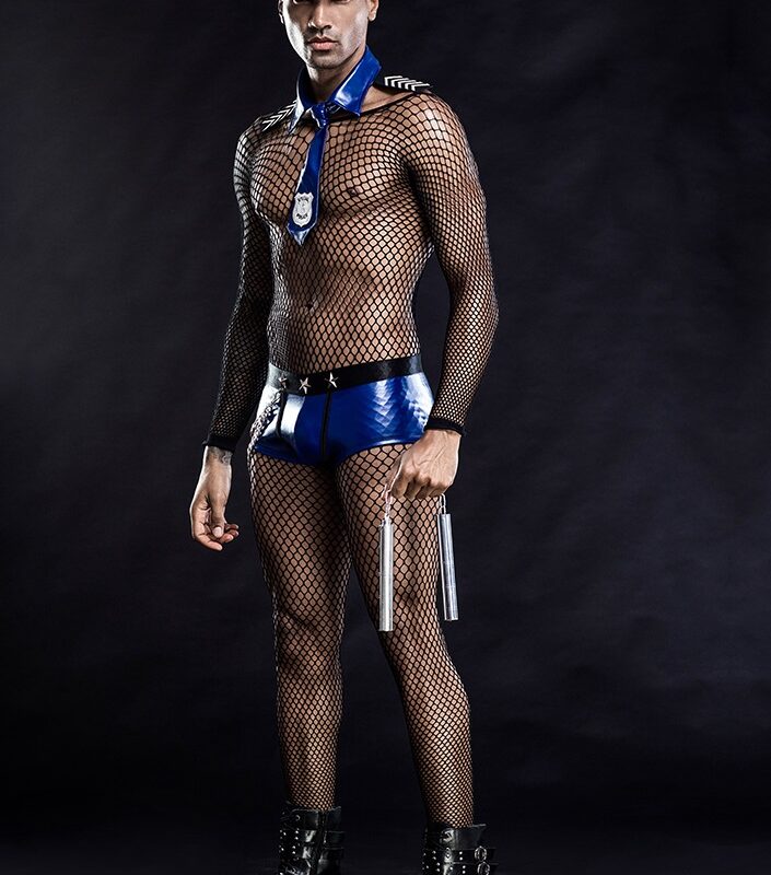 Police -kék férfi szett. Méret:M/L