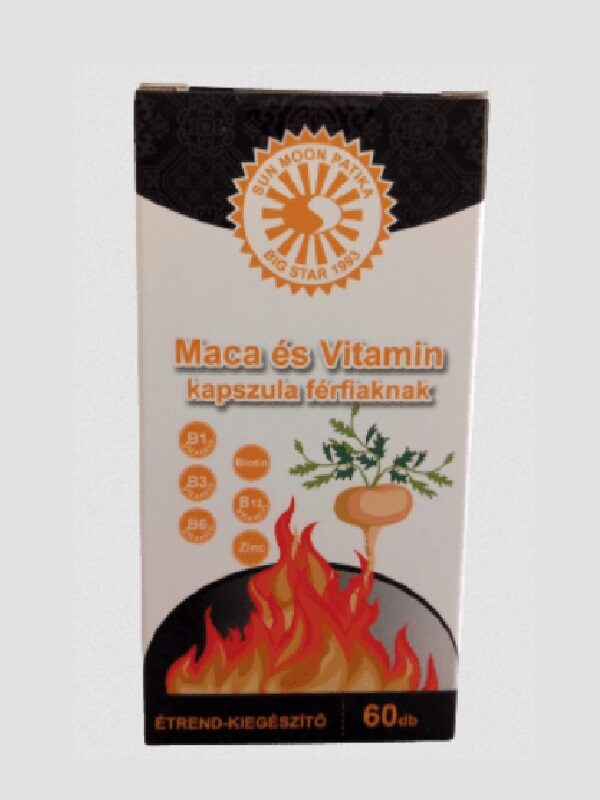 Maca Perui Zsázsa Kapszula Férfiaknak, vitaminokkal 60db, 500mg.