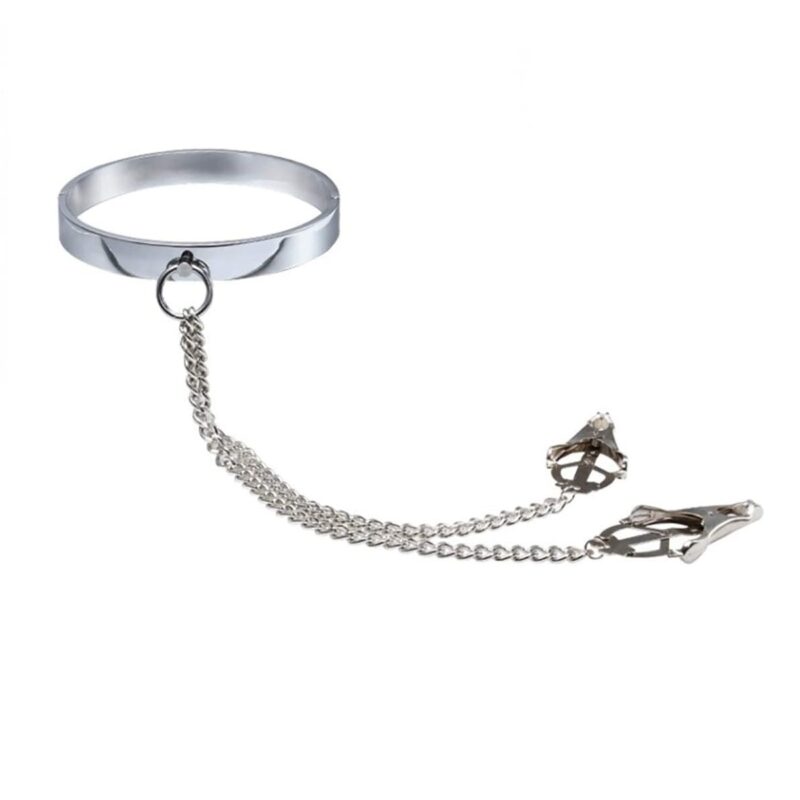 Acél nyakörv ,Japán mellcsipeszekkel. Átmérő:12cm.