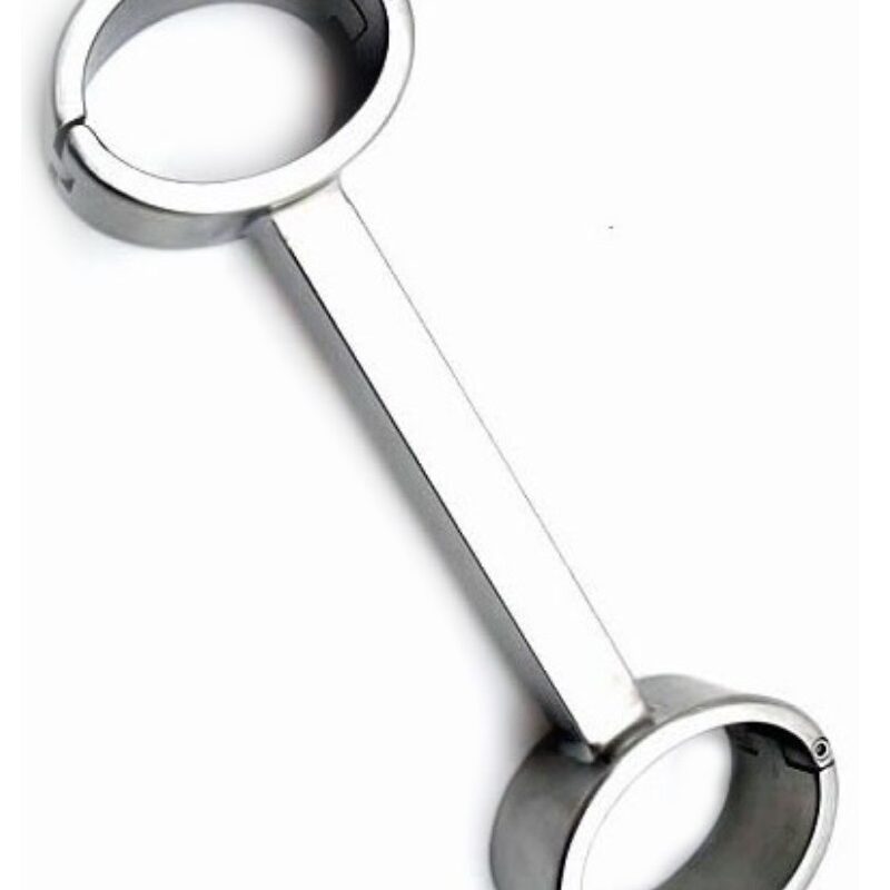 Bronx acél kézbilincsek rúddal. Belső átmérő:6,8cm.