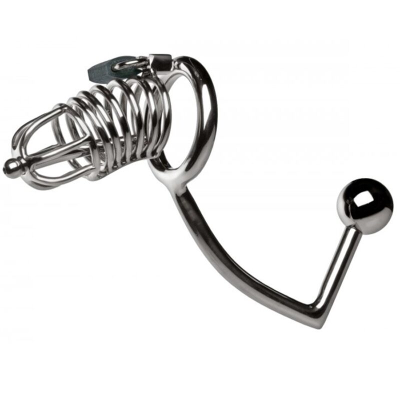 Erényöv heregyűrűvel és anál kampóval.