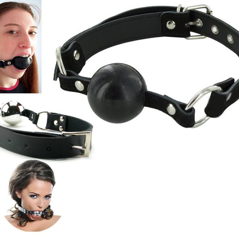 Golyós szájpecek bőr szíjjal. gumi-50mm golyó