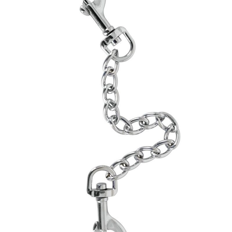 Dupla karabiner lánccal. 15cm hosszú lánc