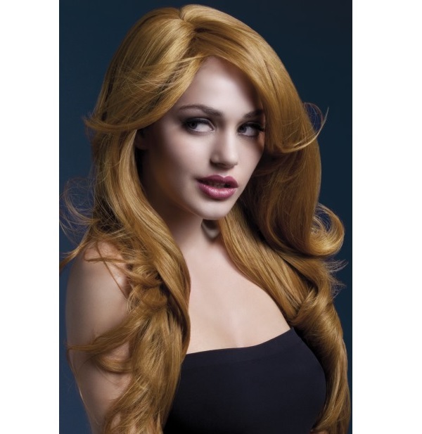 Nicole-hosszú aranybarna paróka.