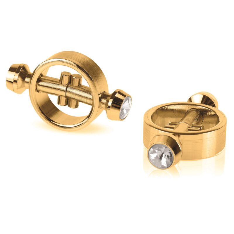 Fetish Fantasy Gold Aranyszínű mágneses fém mellbimbó szorítók.