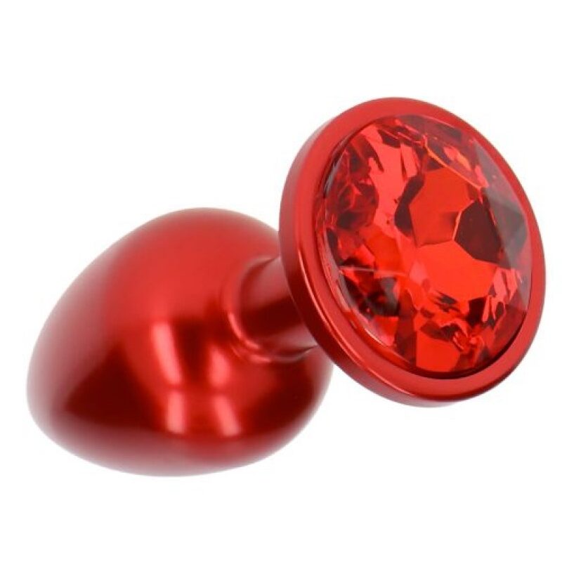 Piros Fém anál plug csillogó véggel-kicsi.
