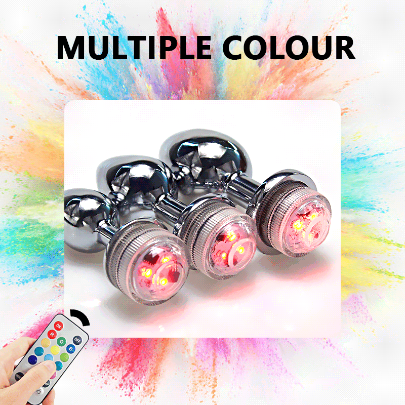 Led,világító anal plug távirányítóval -Small.