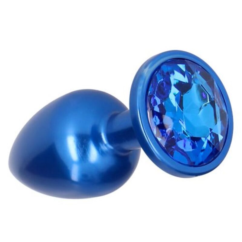 Kék Fém anál plug csillogó véggel-kicsi.
