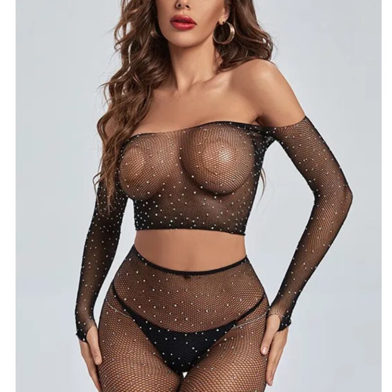 Melanie kétrészes strasszos szett.