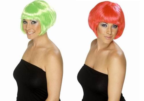 Színes paróka UV zöld