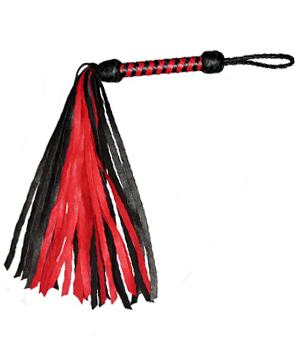 Praga piros bőrkorbács.