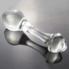 Evans kétvégű üveg dildó -14cm