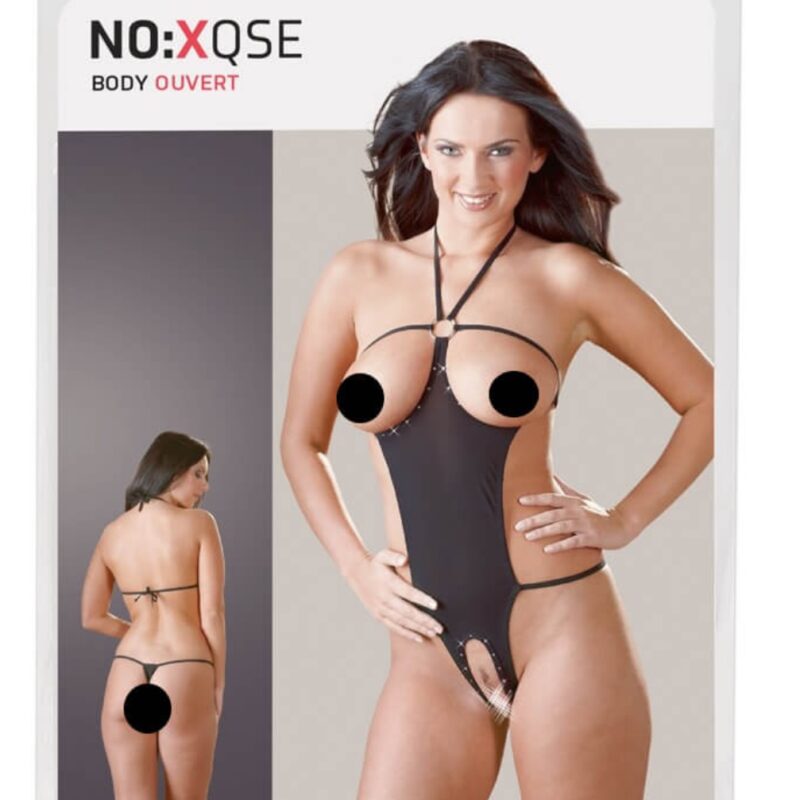 Nyitott strasszos body. Méret:S-L