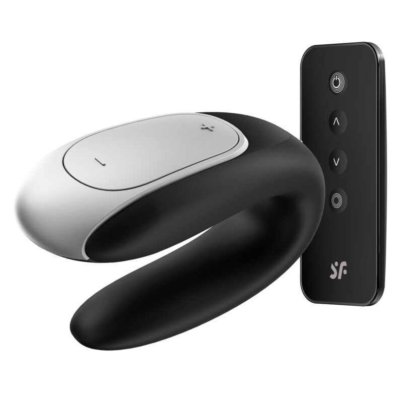 Satisfyer Double Fun - okos, akkus, vízálló, rádiós párvibrátor ,fekete.