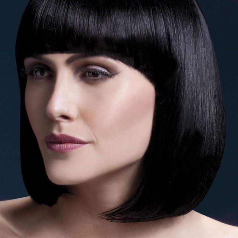 Elise-rövid fekete paróka.