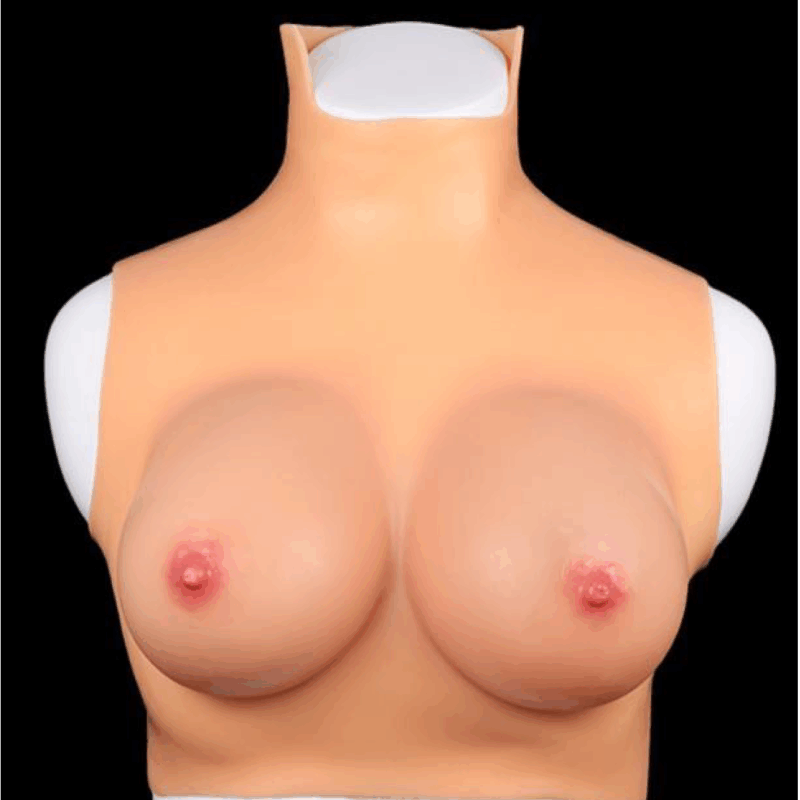 Realisztikus felvehető mell-magas nyakú ,D méret