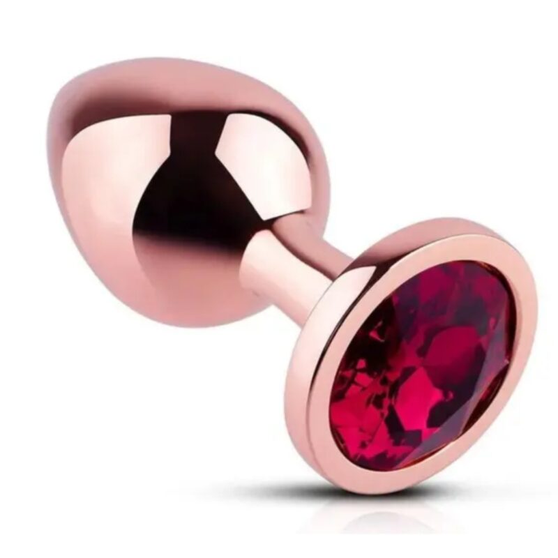 Fém,gold anál plug csillogó kővel-közepes