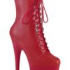 Pleaser piros fűzős csizma, Adore 37-es