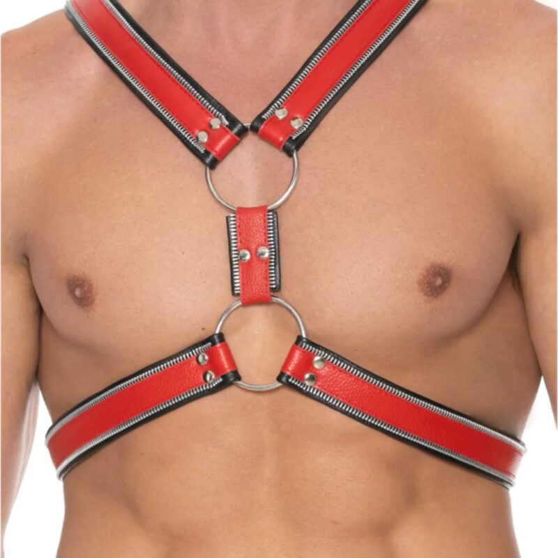 Scottish Harness,piros bőr Méret:L/XL