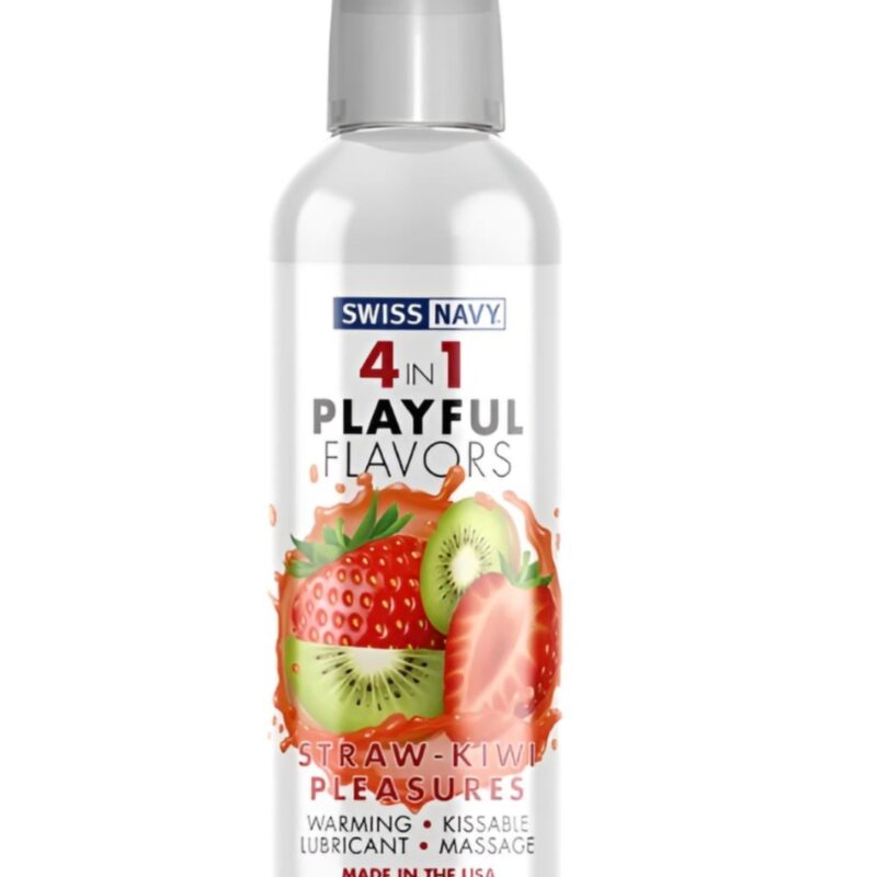 Swiss Navy 4in1 Eper-Kiwi ízű vizalapú síkosító -118ml