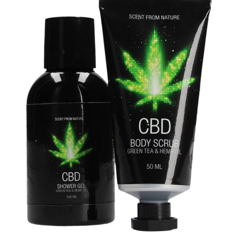 Tusoló és peeling gél kenderolajjal és zöld teával, 150 ml