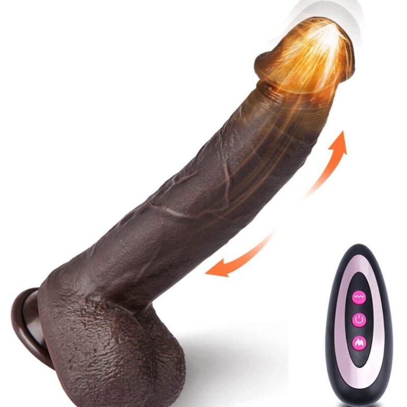 Zuberi barna távirányítós toló vibrátor,melegít,akkus