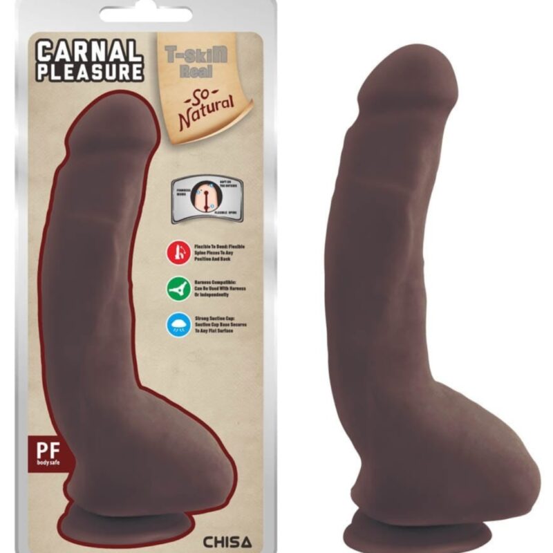 Carnal Pleasure cyber barna dildó -23cm