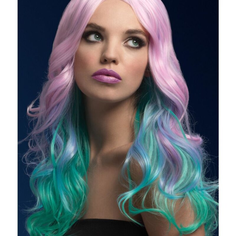 Khloe-Hullámos hosszú unikornis paróka.