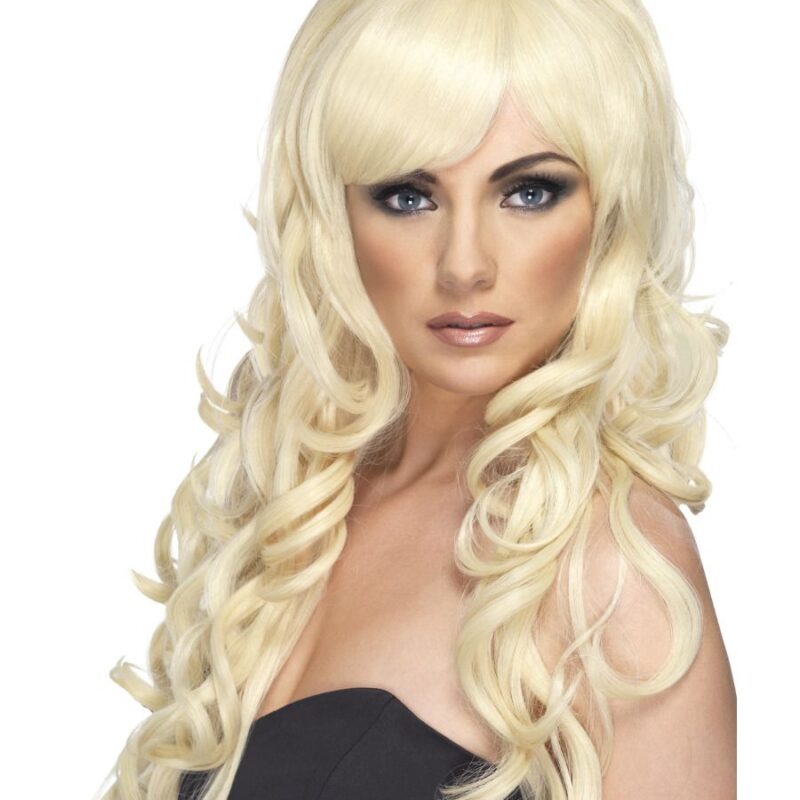 Pop star szőke hosszú paróka.