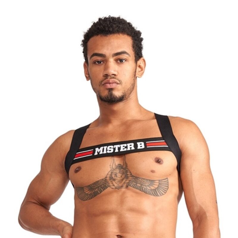Urban Club harness X-back Striped Red.