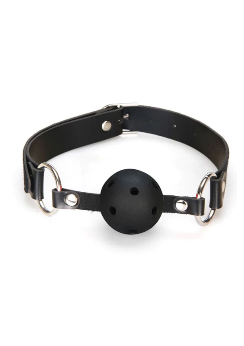 Fekete szájpecek lyukacsos golyóval