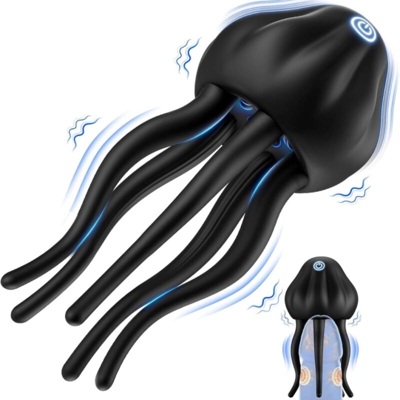 Fekete medúza férfi vibro maszturbátor,akkus