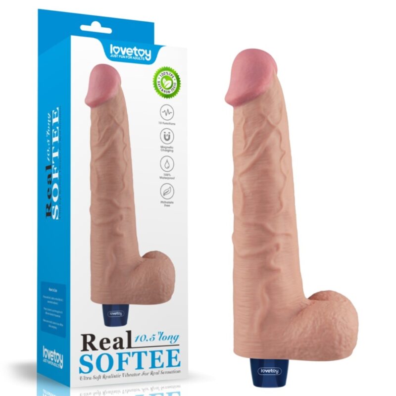 REAL SOFTEE vibrator,herés,akkus -24cm