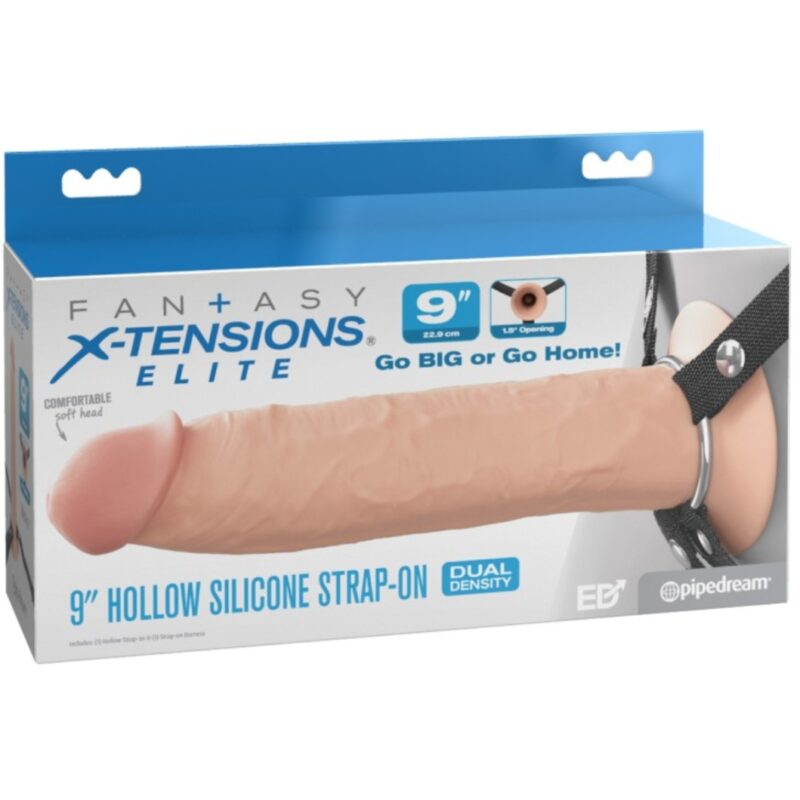 Silicone Hollow Strap-on - Dual Density,23cm