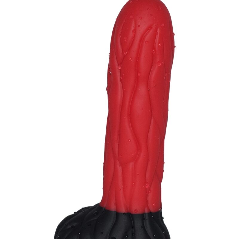 Fantasy red-black dildo.