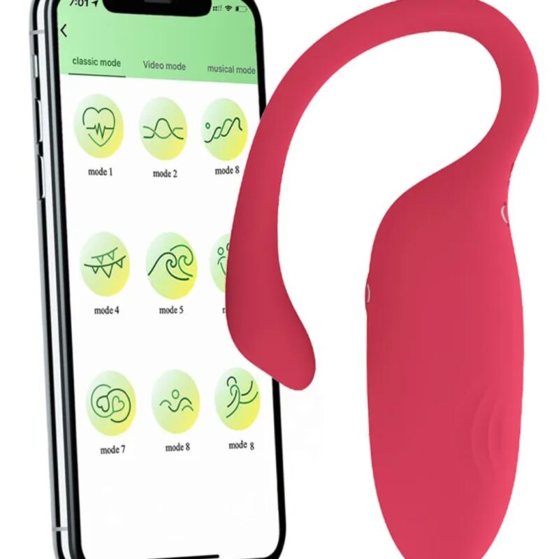 Flamingo okos, akkus vibrációs tojás Sötét piros
