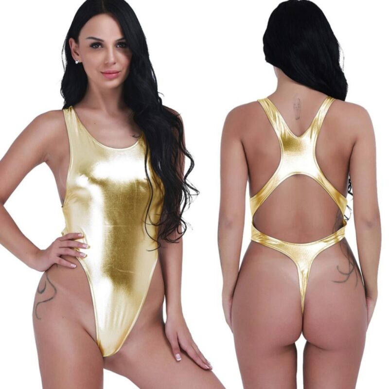 Charlotte fényes vizes hatású body -arany