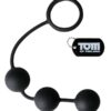 TOM OF FINLAND SILICONE COCK RING WITH BALLS.