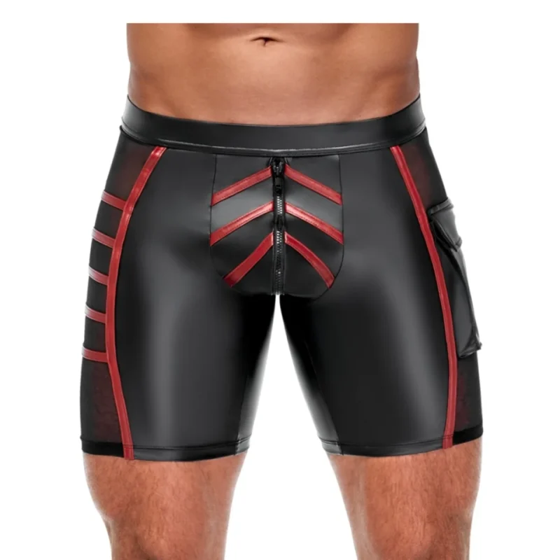 Ormeto zip shorts Black-Red Méret.2XL