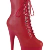 Pleaser piros fűzős csizma, Adore 38-as