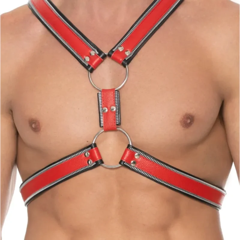 Scottish Harness,piros bőr Méret:S/M